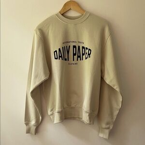 Daily Paper Tan Logo Sweatshirt NWT Size XS 100% Cotton